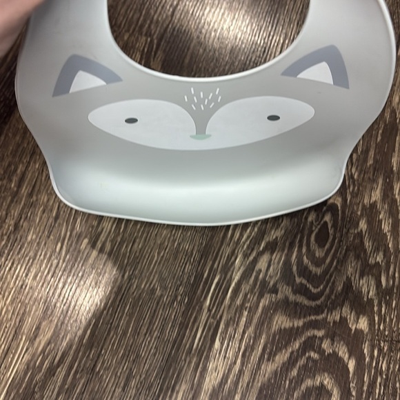 Set of 2 cloud island Silicone Baby Bib Set - Gray and Mint - Picture 3 of 4